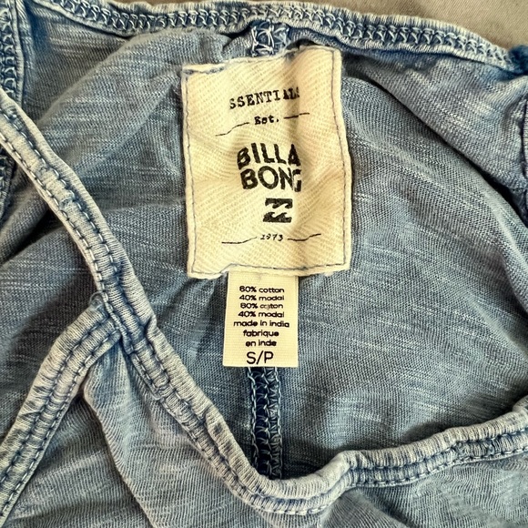 Billabong To the Point Washed Blue Tank Top Halter Neck Flowy Top - Picture 8 of 8